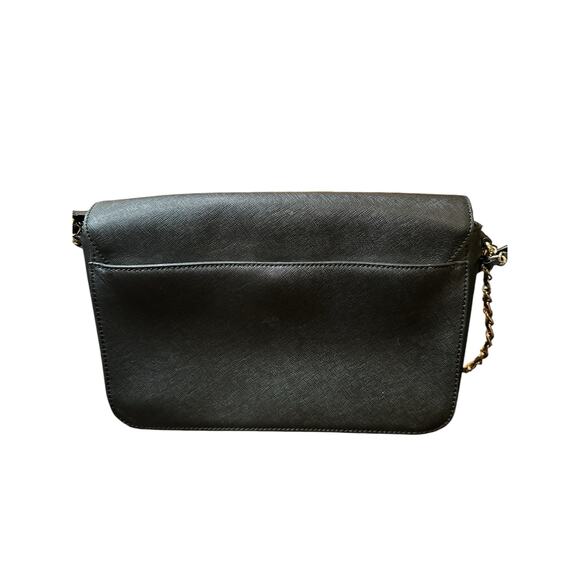 DKNY leather handbag w/gold accent - Picture 3 of 5